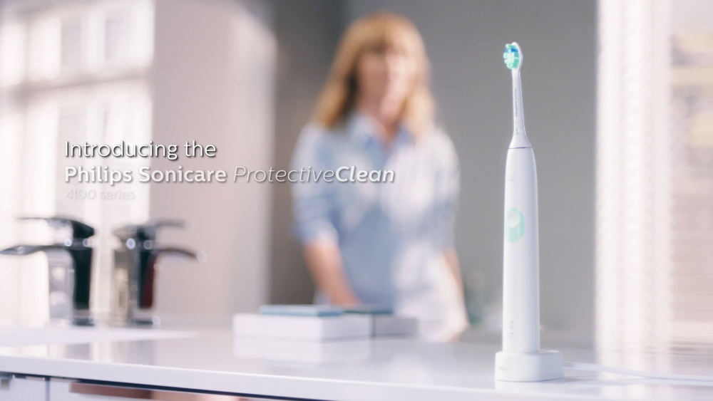 Philips Sonicare ProtectiveClean 4100 Plaque Control, Rechargeable Electric Toothbrush with Pressure Sensor, White Mint HX6817/01 - image 2 of 14