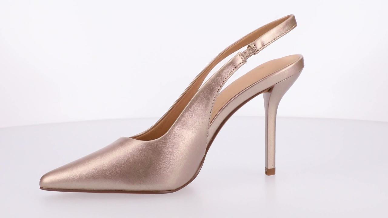 thumbnail video image 2 of Journee Womens Elenney Mid Heel Pointed Toe Pumps, Widths Available, 2 of 9