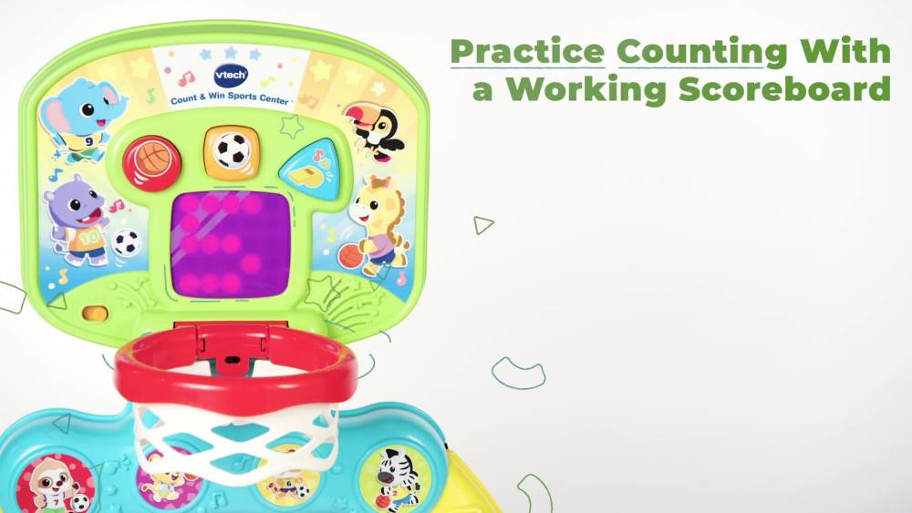 VTech Count & Win Sports Center, Basketball and Soccer Toy for Toddlers, Teaches Physical