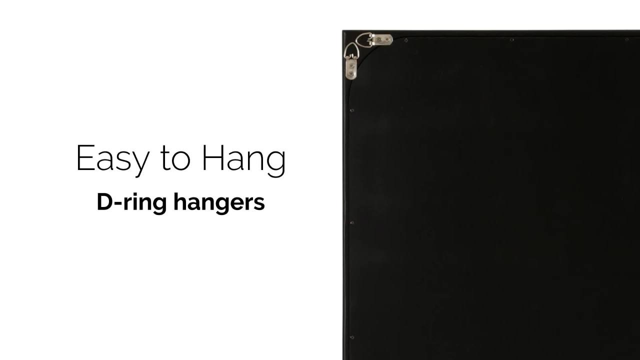 thumbnail video image 2 of Kate and Laurel Kenai Modern Rectangle Wooden Wall Mirror, 24 x 36, Black, Decorative Wood Rectangular Mirror for Use as Bathroom Vanity Mirror or in Living Room, Entryway, or Bedroom, 2 of 8