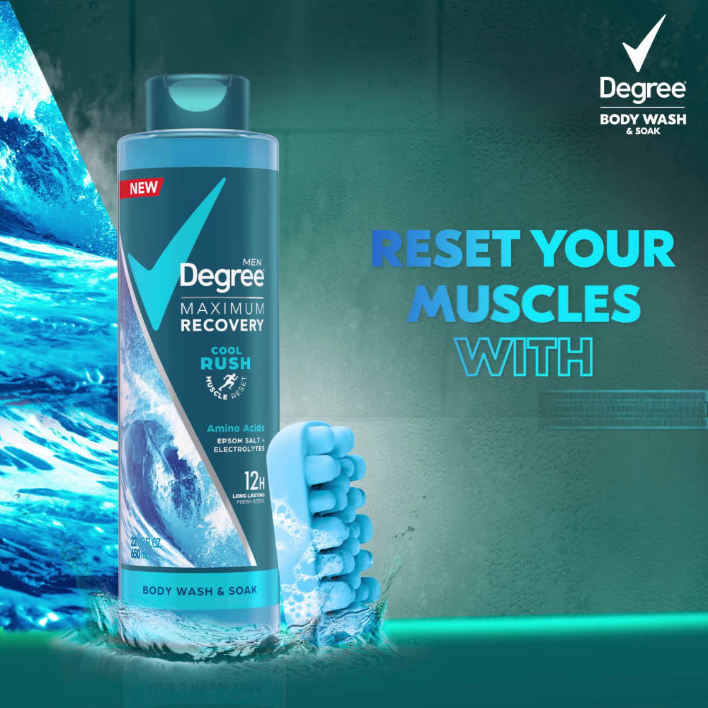Degree Men Maximum Recovery Body Wash & Soak For PostWorkout Recovery
