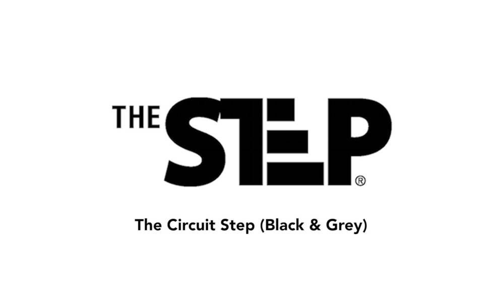 The Step Original Circuit Size Aerobic Stepper Platform with Grey Nonslip Platform and Two Original Black Risers - image 2 of 9