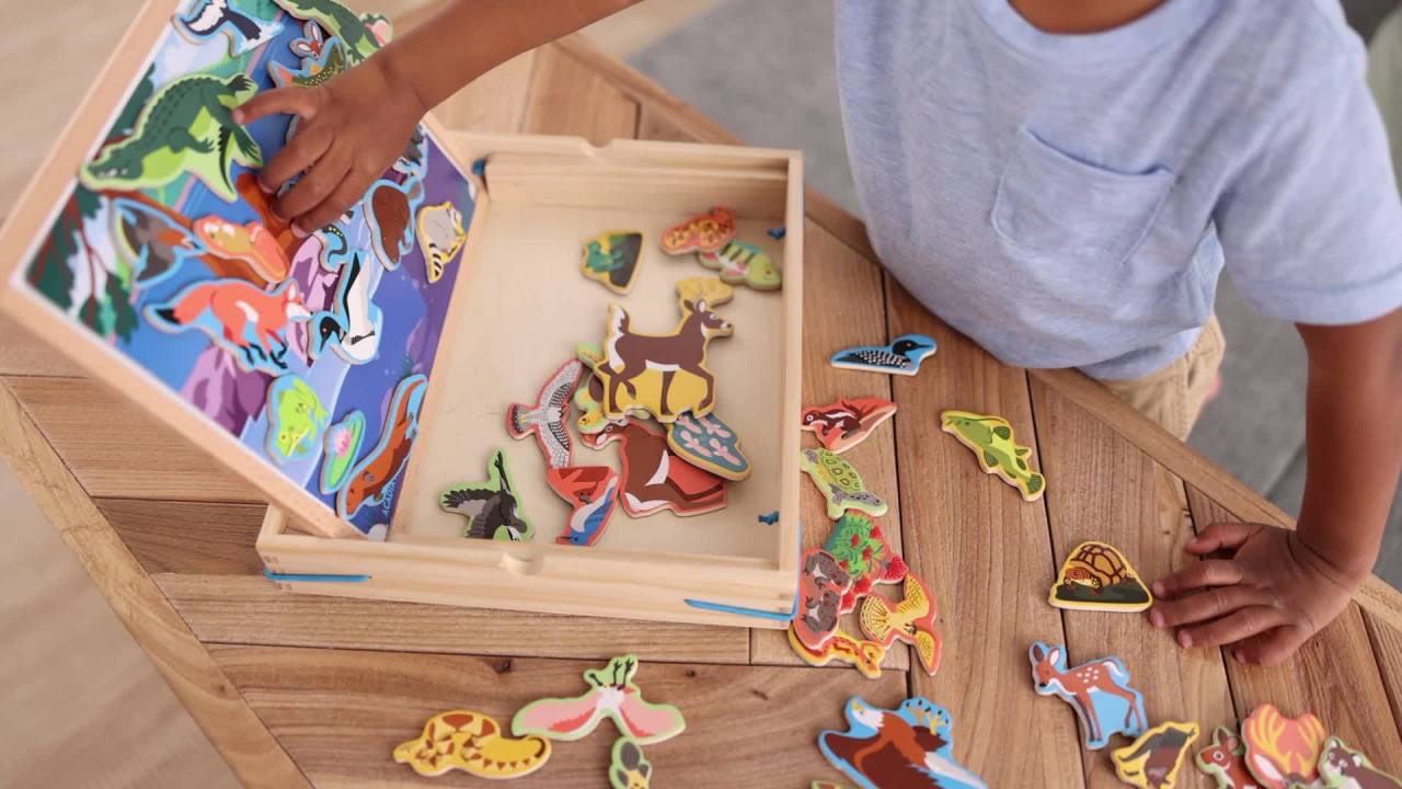 thumbnail video image 3 of Melissa & Doug National Parks Wooden Picture Matching Magnetic Game - FSC Certified, 3 of 12