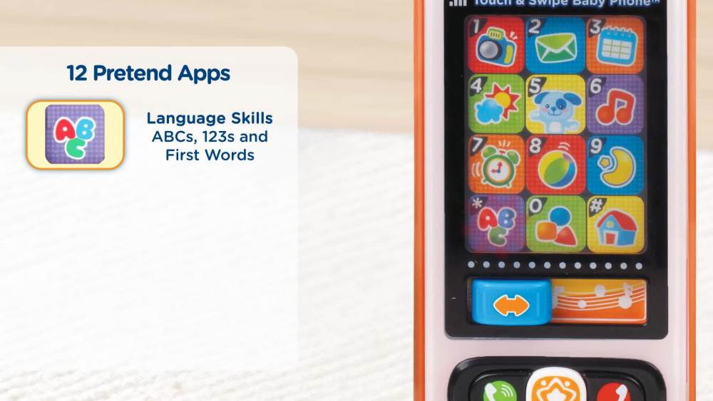 thumbnail video image 2 of VTech Touch & Swipe Baby Phone, 2 of 6