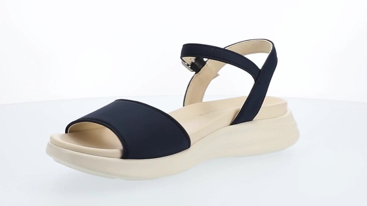 thumbnail video image 2 of Journee Womens Jaylee Ankle Strap and Buckle Sandals, 2 of 10