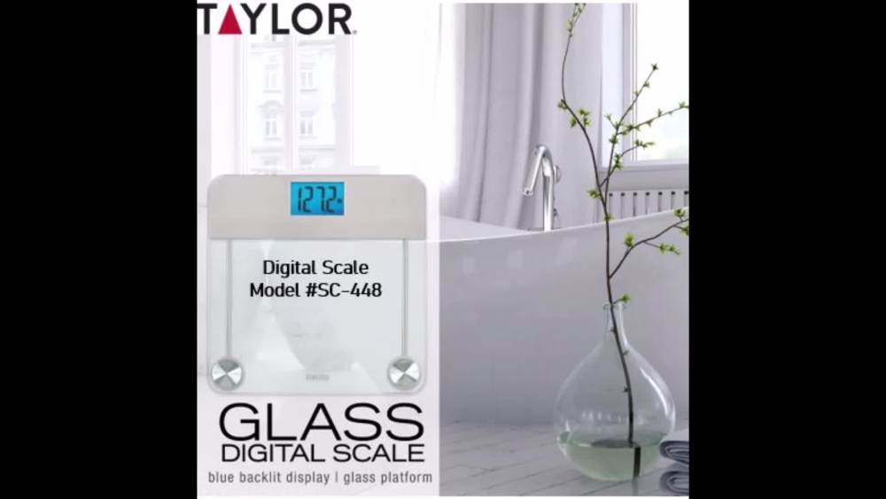HoMedics Stainless Steel Clear Glass Digital Bathroom Scale Includes 2
