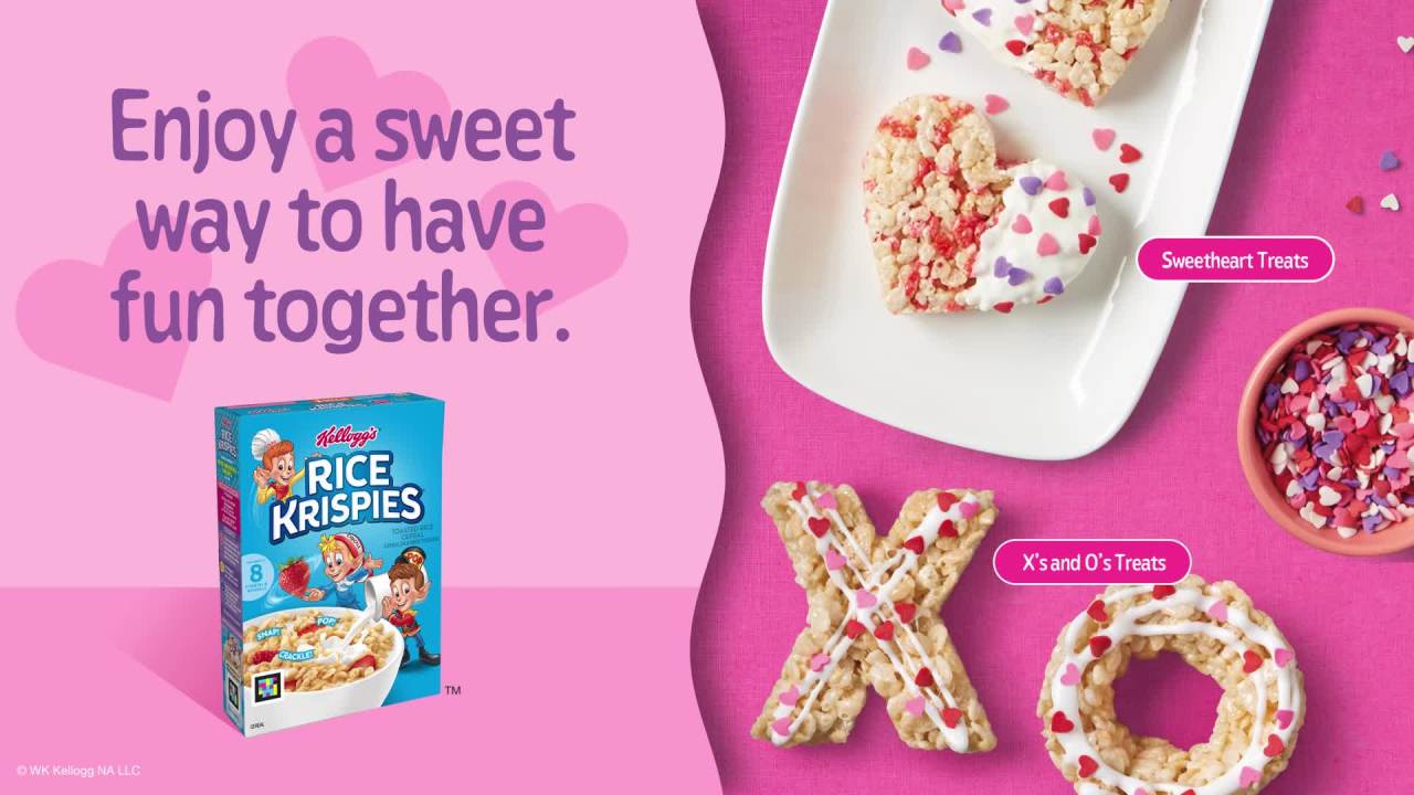 thumbnail video image 2 of Kellogg's Rice Krispies Breakfast Cereal Cups, Kids Snacks, Family Breakfast, Original (12 Cups), 2 of 7