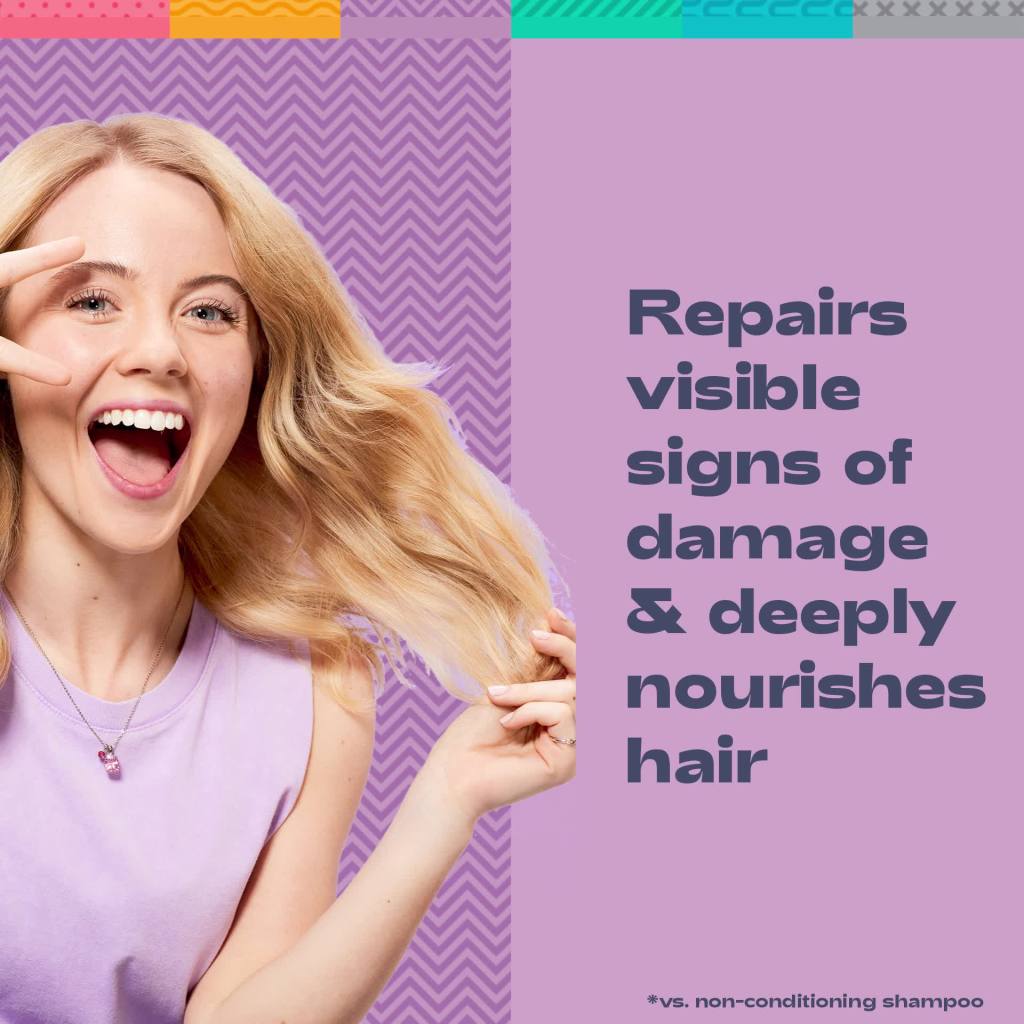 thumbnail video image 2 of Beautiful Hair and Scalp Damage Repair Anti-Dandruff Daily Shampoo with Keratin, 13.5 fl oz, 2 of 10