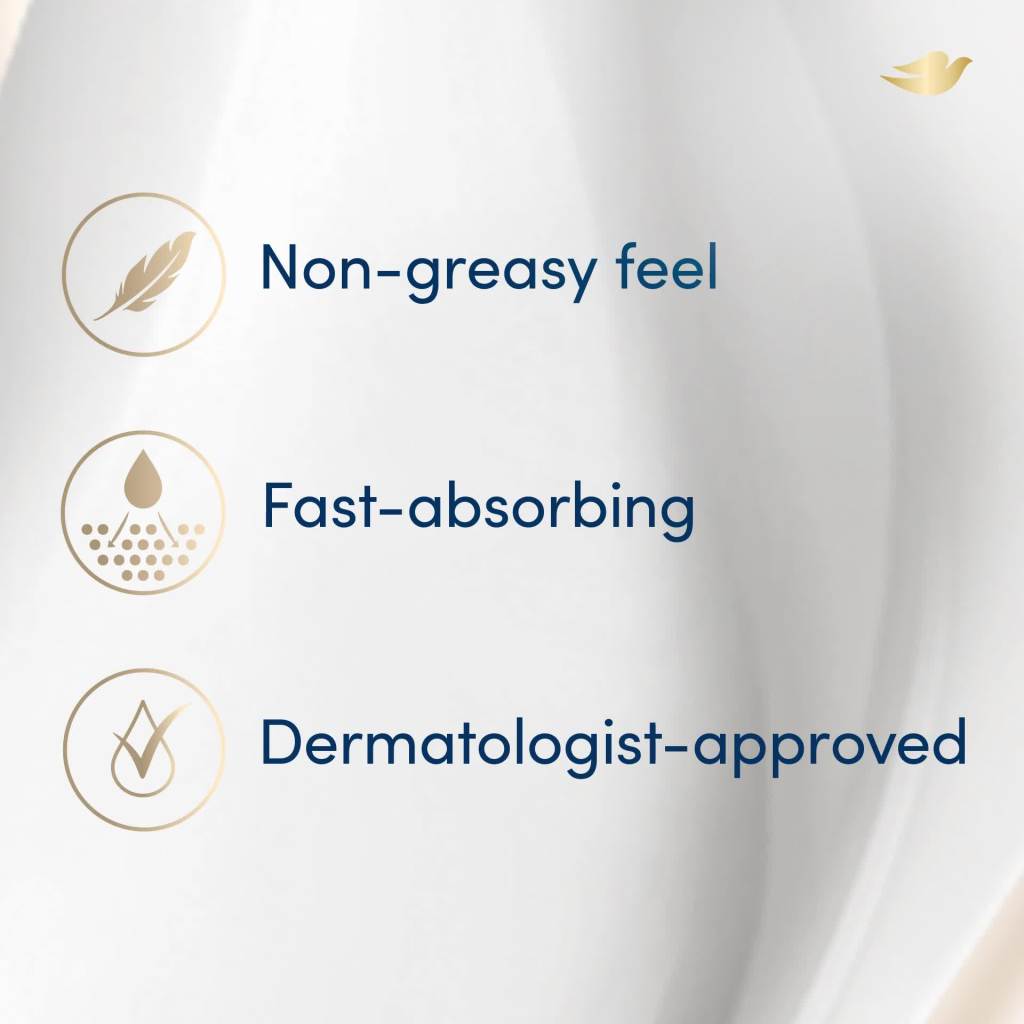 Dove Body Love Pampering Care Non Greasy Women's Body Lotion Cream Oil Dry Skin, 13.5 fl oz