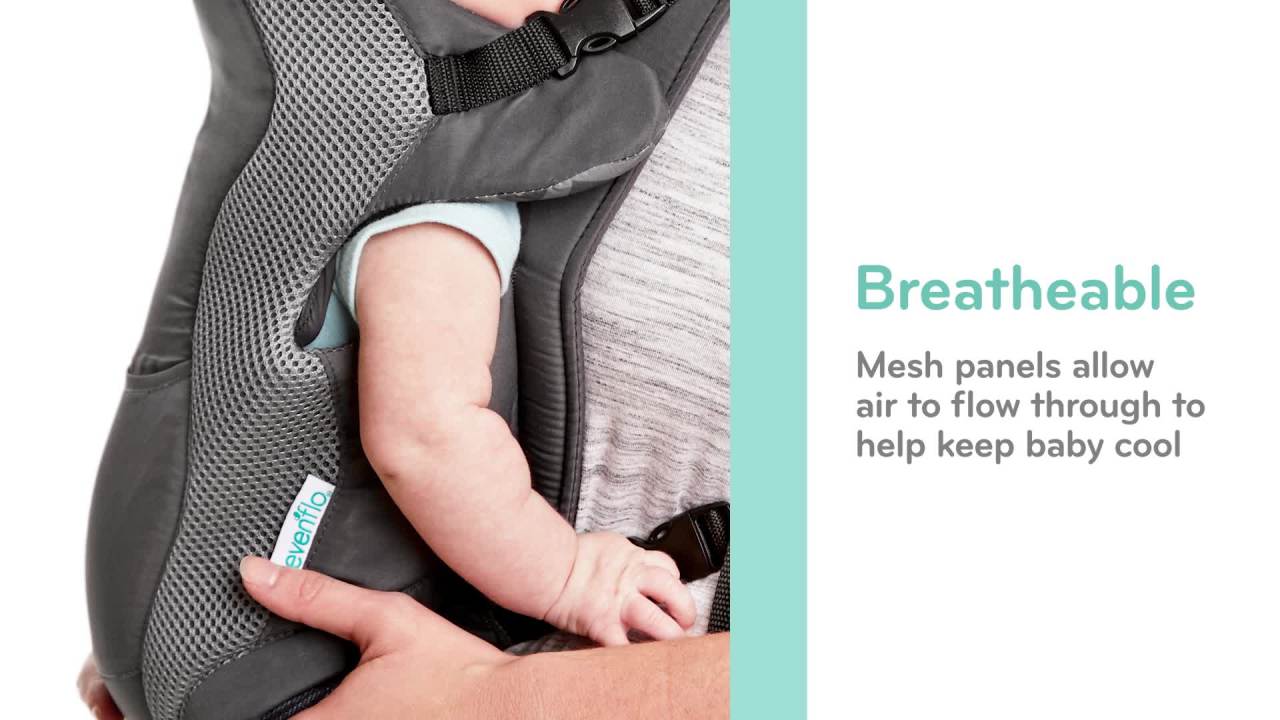 thumbnail video image 2 of Breathable Infant Carrier (Grey Chevron), 2 of 11