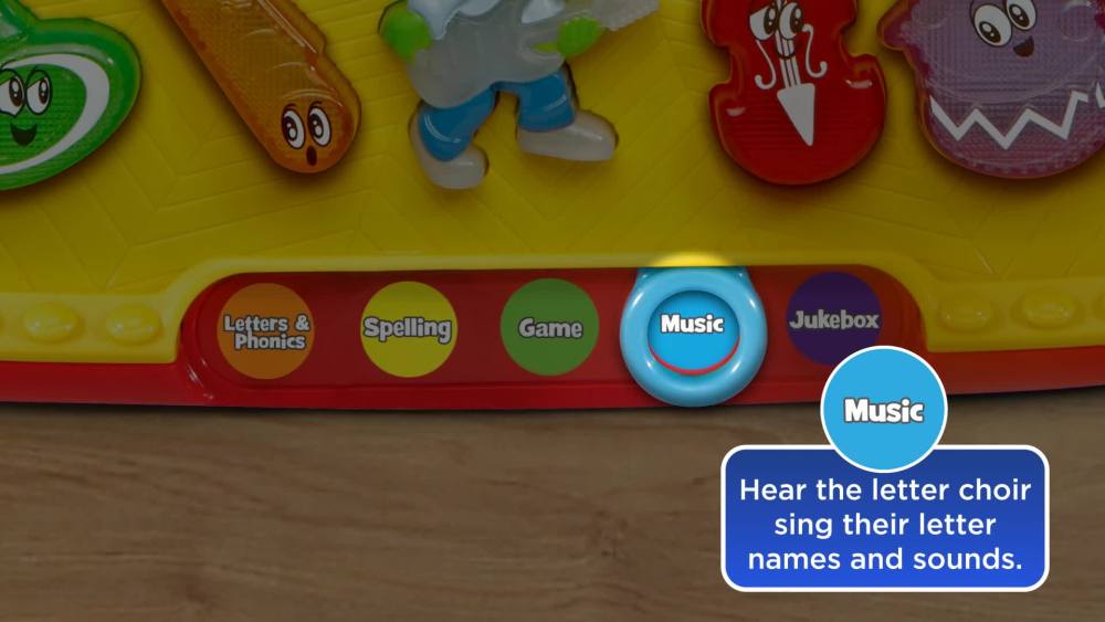 thumbnail video image 2 of LeapFrog Letter Band Phonics Jam, Teaches Letters and Words, 2 of 10