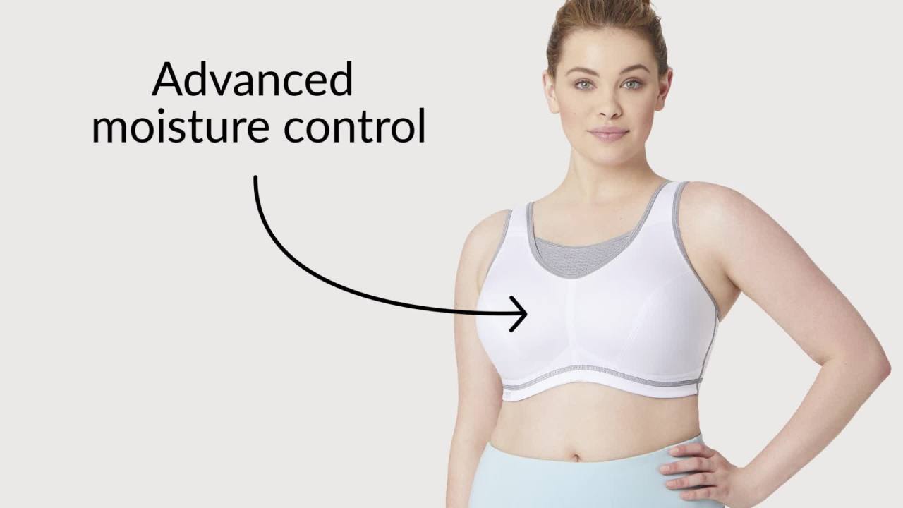 thumbnail video image 2 of Glamorise No-Bounce Camisole Elite Sports Wirefree Bra 1067 (Women's & Women's Plus), 2 of 9