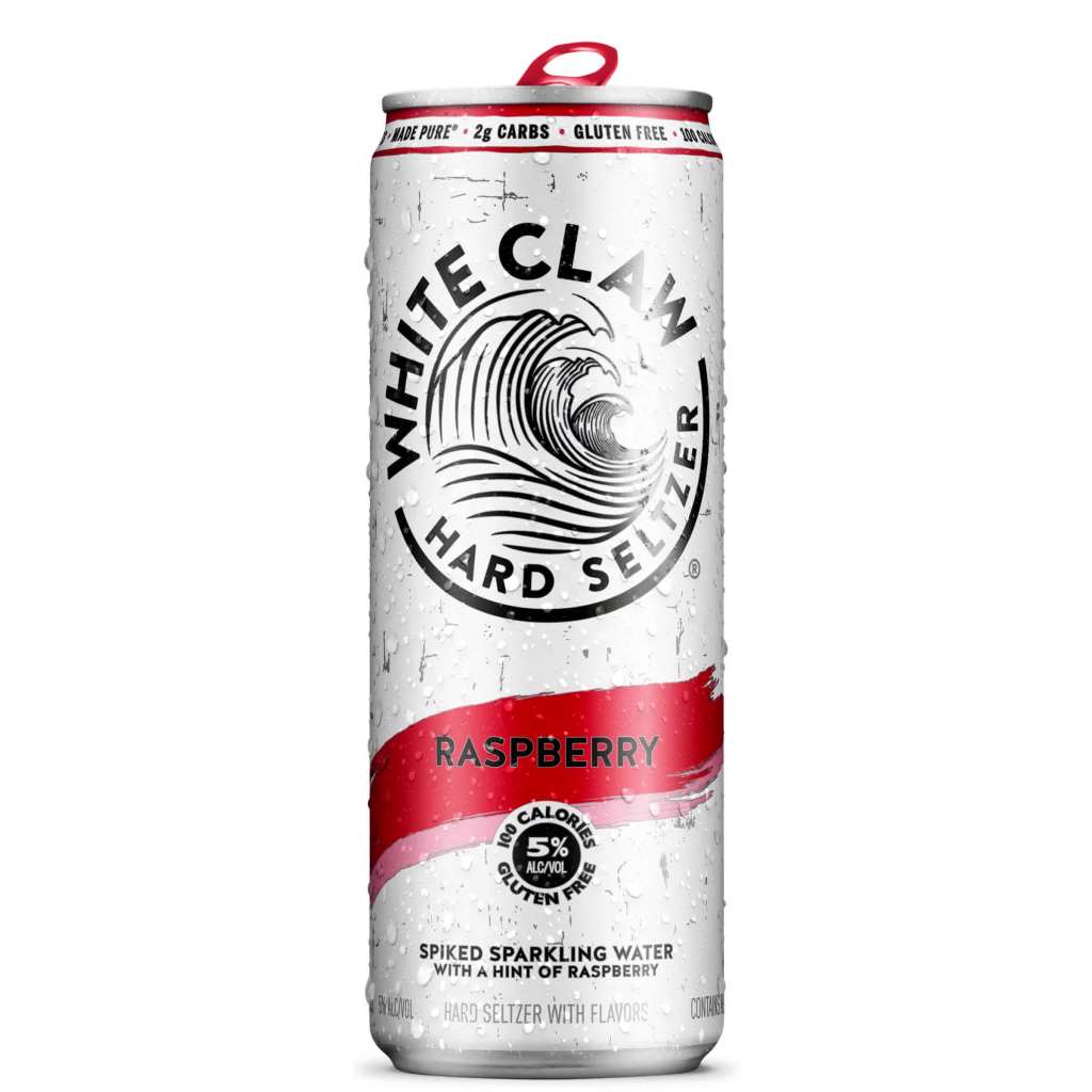 thumbnail video image 2 of White Claw Hard Seltzer Raspberry, 6 Pack, 12 fl oz Cans, 5% ABV, 2 of 10