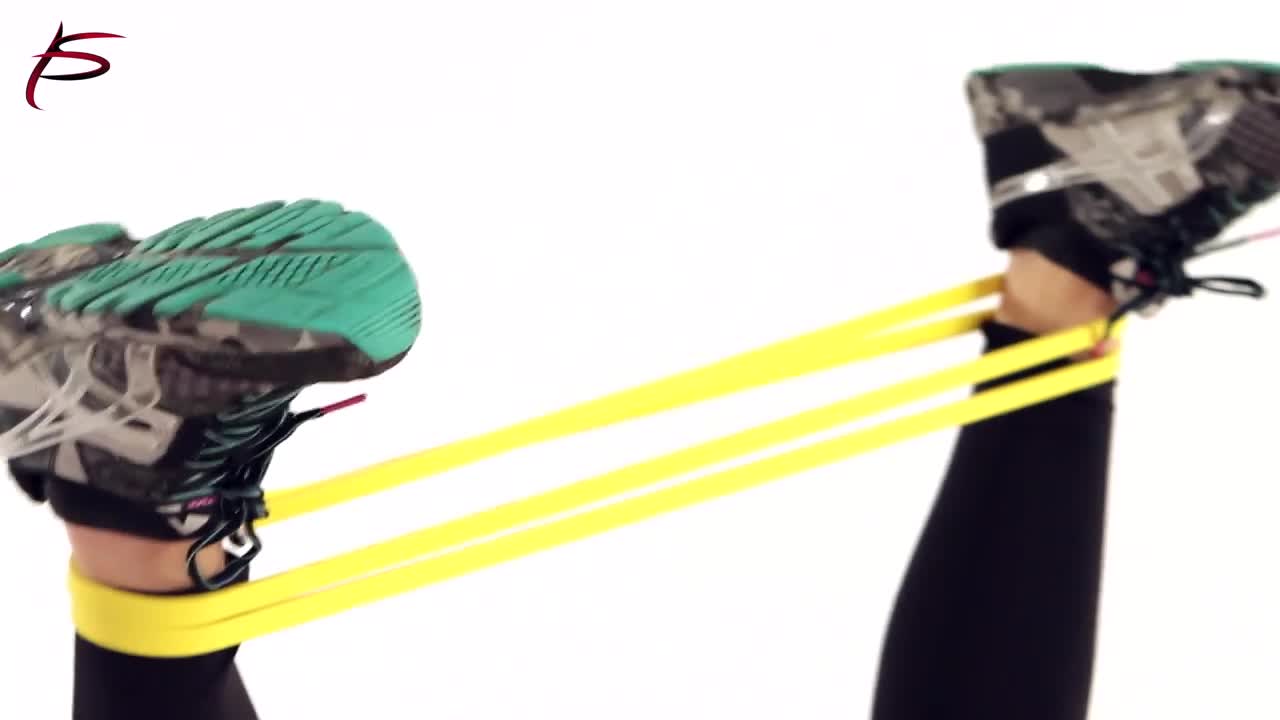 thumbnail video image 2 of ProsourceFit XFit Power Resistance Bands, Heavy Duty 41" Long, 30 lb to 50 lb, 2 of 8