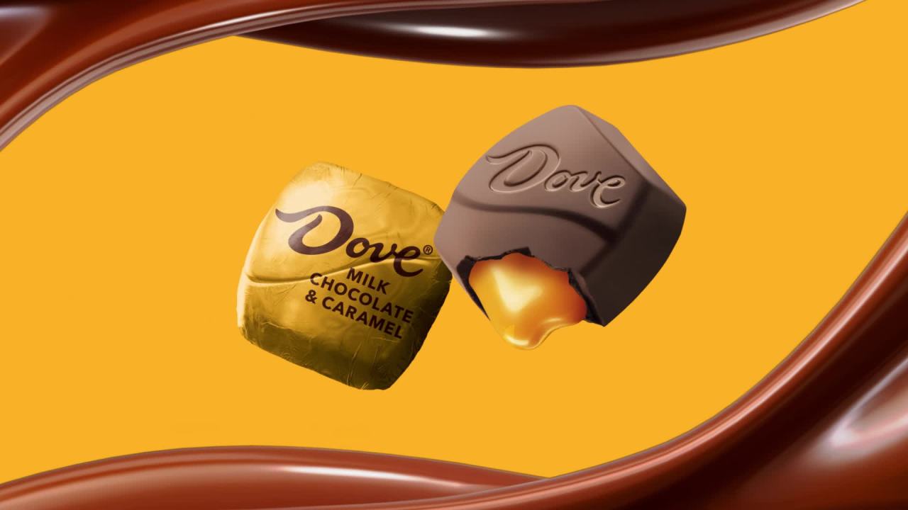 thumbnail video image 2 of Dove Promises Milk Chocolate & Caramel Candy - 6.74 oz Bag, 2 of 14