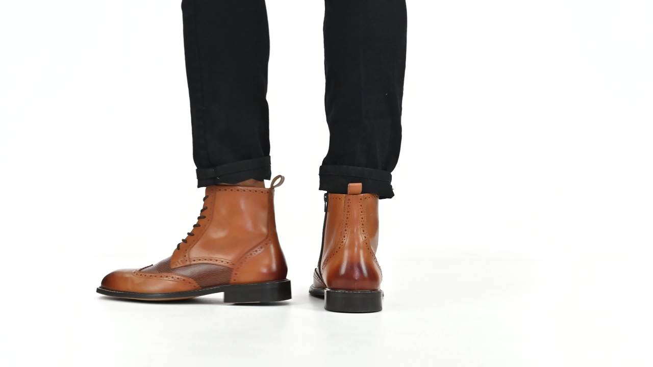 thumbnail video image 2 of Thomas & Vine Legacy Wingtip Ankle Boot, 2 of 10