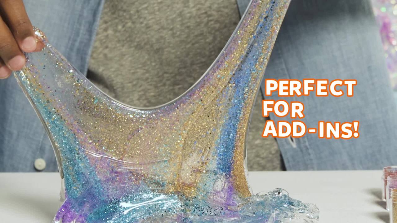 thumbnail video image 2 of Elmer's Gue Premade Slime, Glassy Clear Slime, Stocking Stuffers for Kids, 1 Count (4 fl oz), 2 of 7