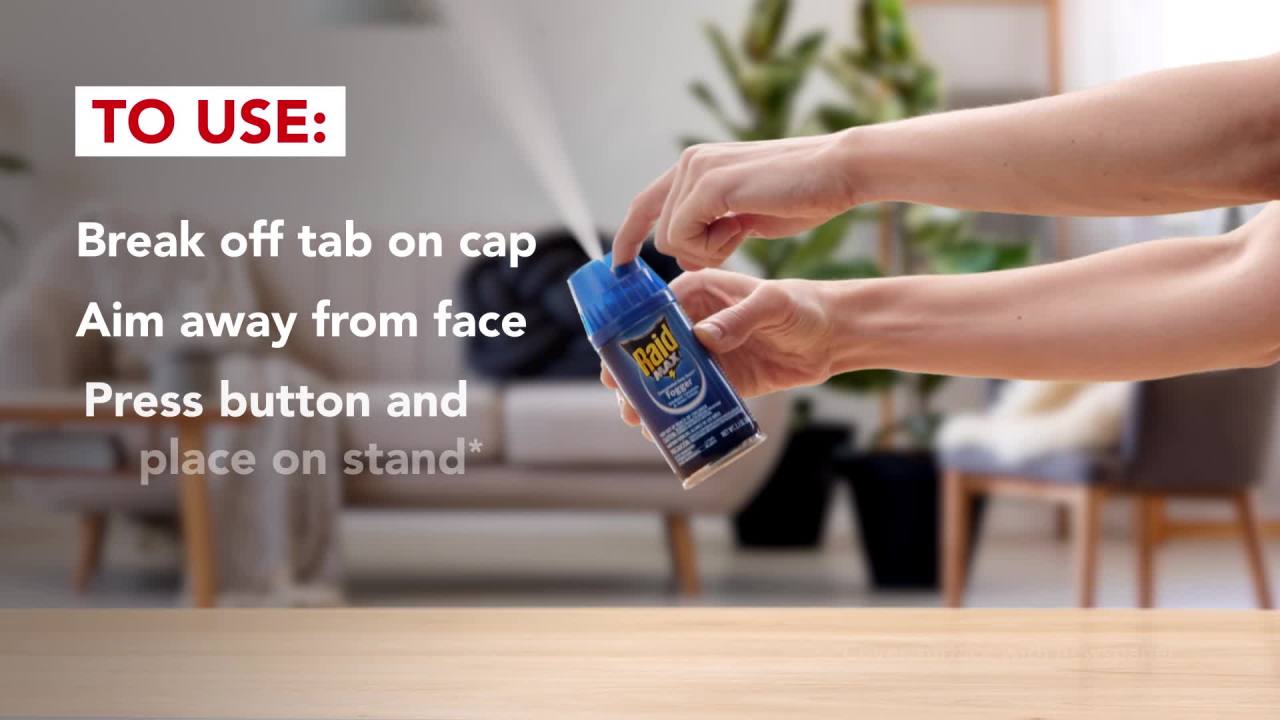 thumbnail video image 2 of Raid Max Concentrated Deep Reach Fogger,Roach & Flea Insect Killer, 2.1 fl oz, 3 Cans, 2 of 18