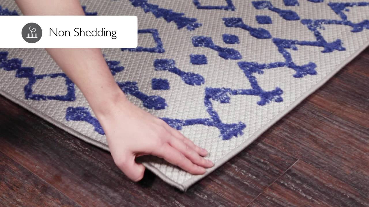 thumbnail video image 2 of Leick Home Laurus Gray and Ivory 3' x 5' Rectangle Quatrefoil Indoor/Outdoor Area Rug, 2 of 7