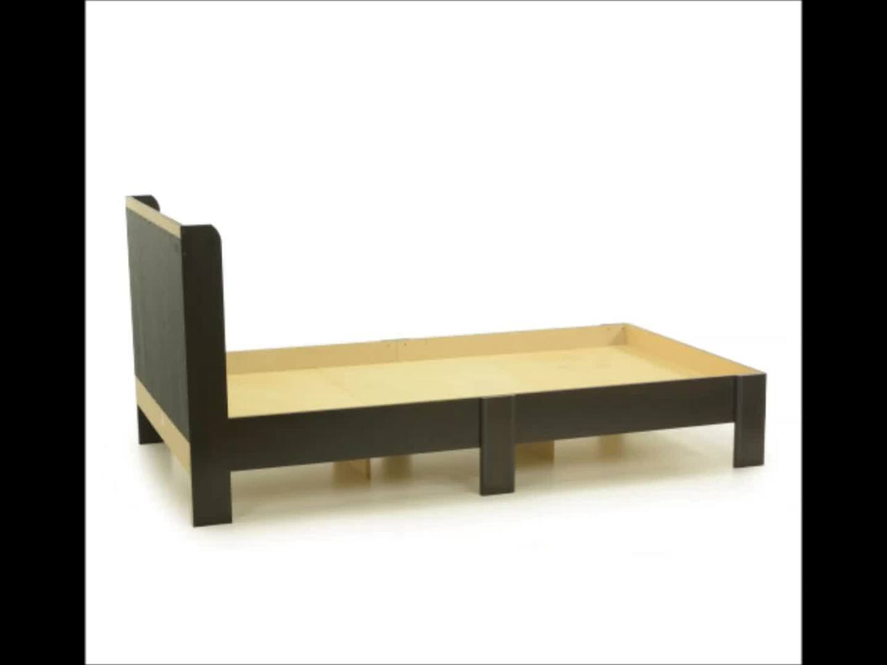 thumbnail video image 2 of Sauder Parklane Platform Twin Bed with Headboard, Espresso Finish (Mattresses not included), 2 of 12