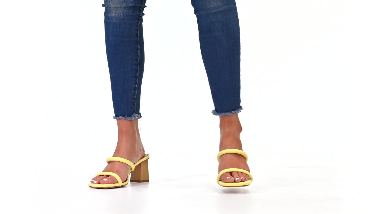 thumbnail video image 2 of Journee Womens Henrietta Open Square Toe Block Heel Dress Sandals, 2 of 10