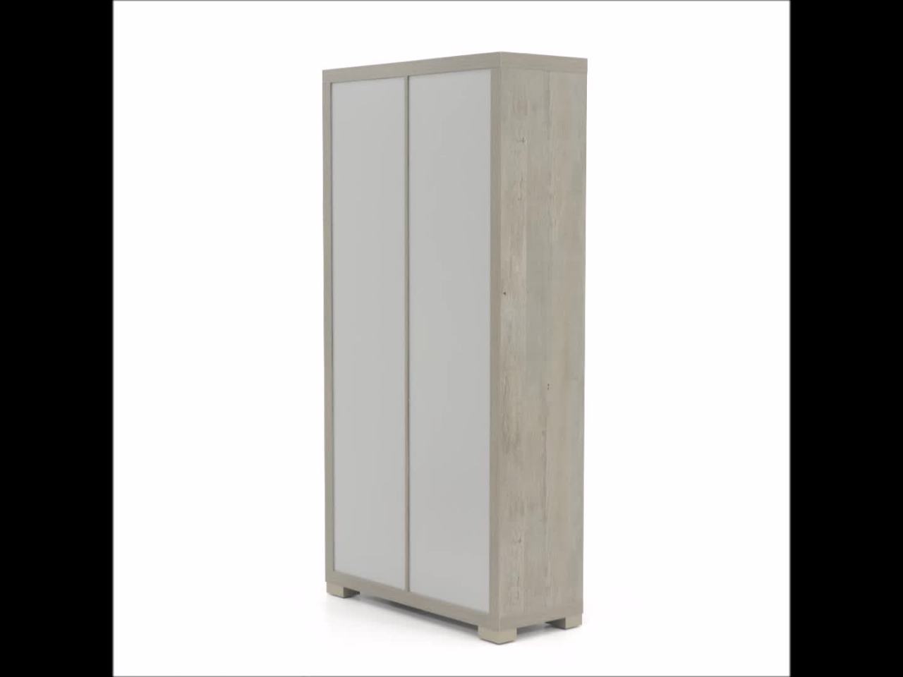 thumbnail video image 2 of Sauder Manhattan Gate Storage Cabinet, Mystic Oak Finish, 2 of 10