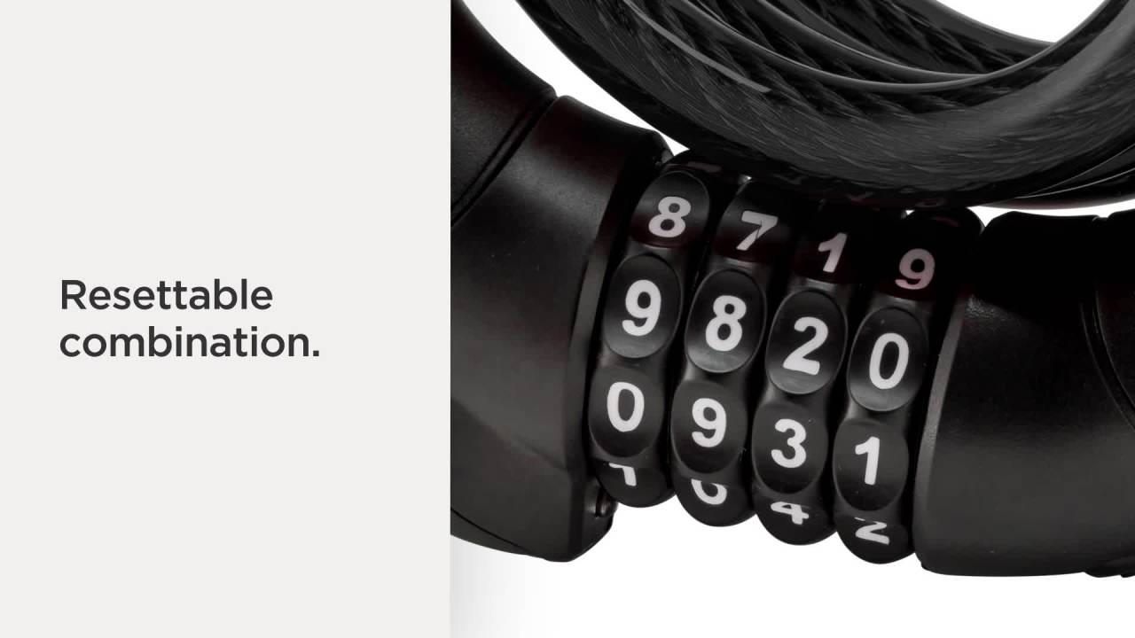 thumbnail video image 2 of Schwinn 12mm Combo Lock W/ Light, 2 of 7