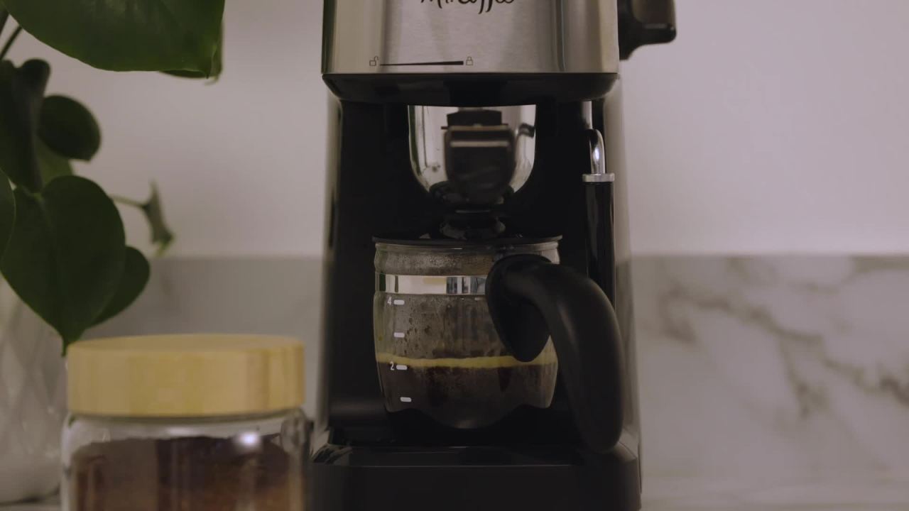 thumbnail video image 3 of Mr. Coffee 4-Shot Steam Espresso Machine, Cappuccino Maker, and Latte Maker with Glass Carafe, 3 of 9