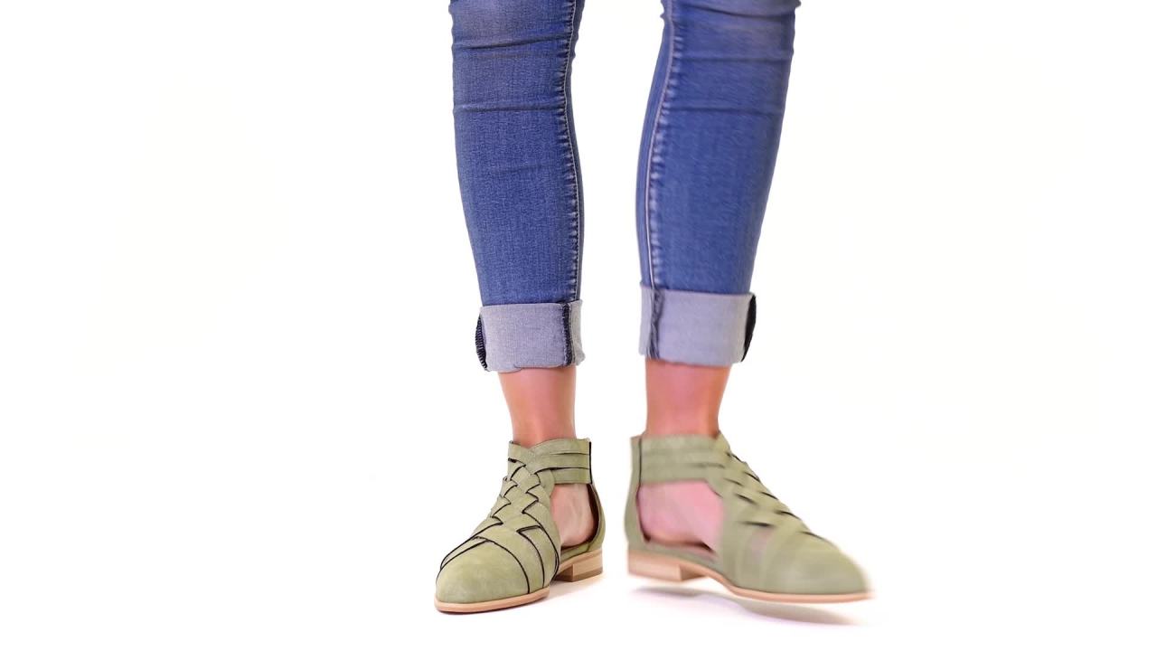 thumbnail video image 2 of Brinley Co. Women's Woven Detail Flat Shoe, 2 of 9