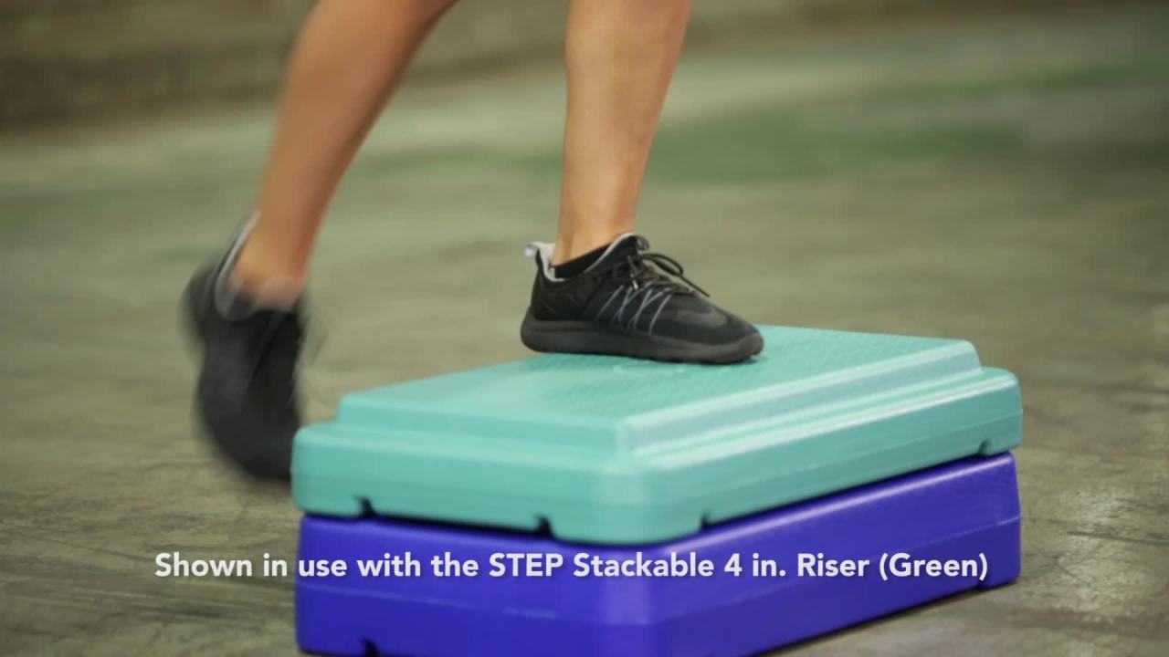 thumbnail video image 2 of The Step 6" Stackable Aerobic Platform, 2 of 3