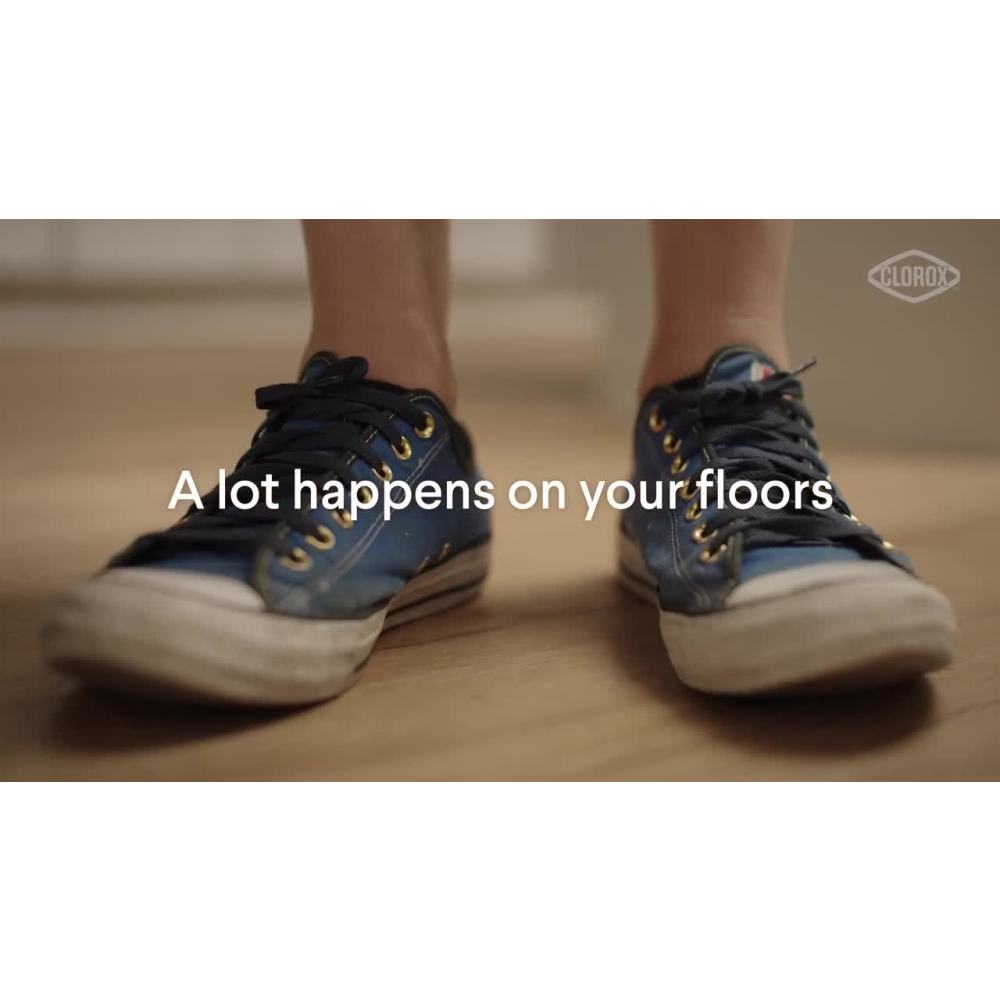 thumbnail video image 2 of Clorox Scentiva Disinfecting Wet Mop Pads, Grapefruit & Orange Blossom, 12 Count, 2 of 12