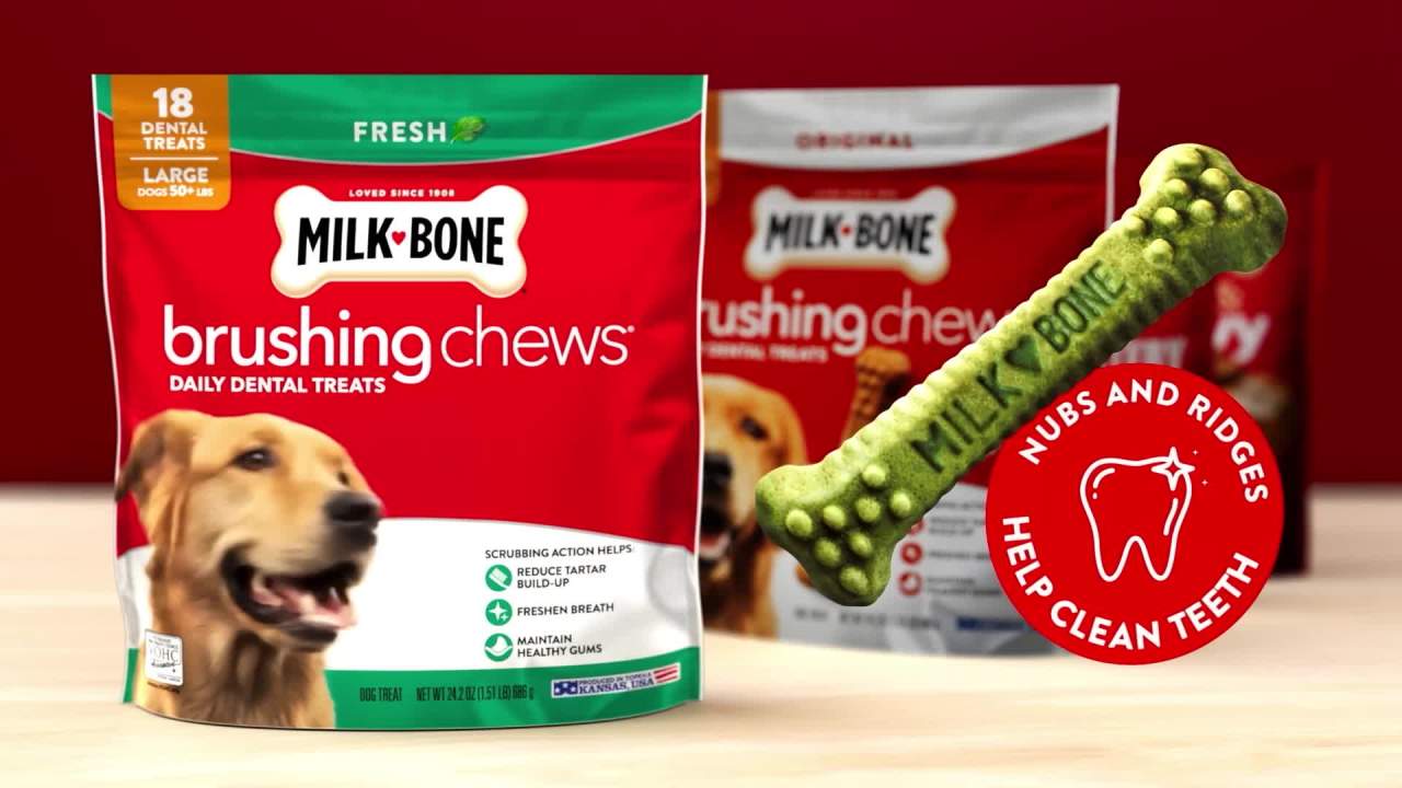 thumbnail video image 2 of Milk Bone Original Biscuits, Large Dog Treats, 10 Lb., 2 of 12