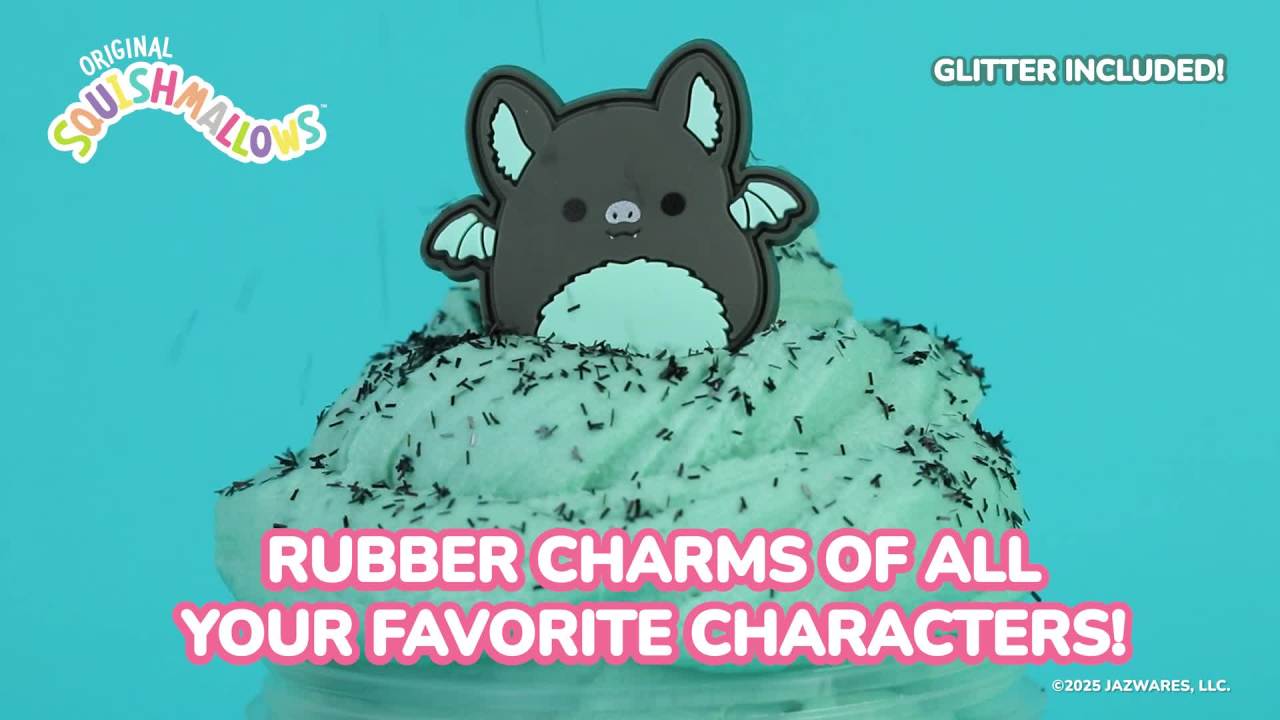 thumbnail video image 2 of Original Squishmallows™ Scented Slime Jars – 5-Piece Collector’s Edition, 2 of 7