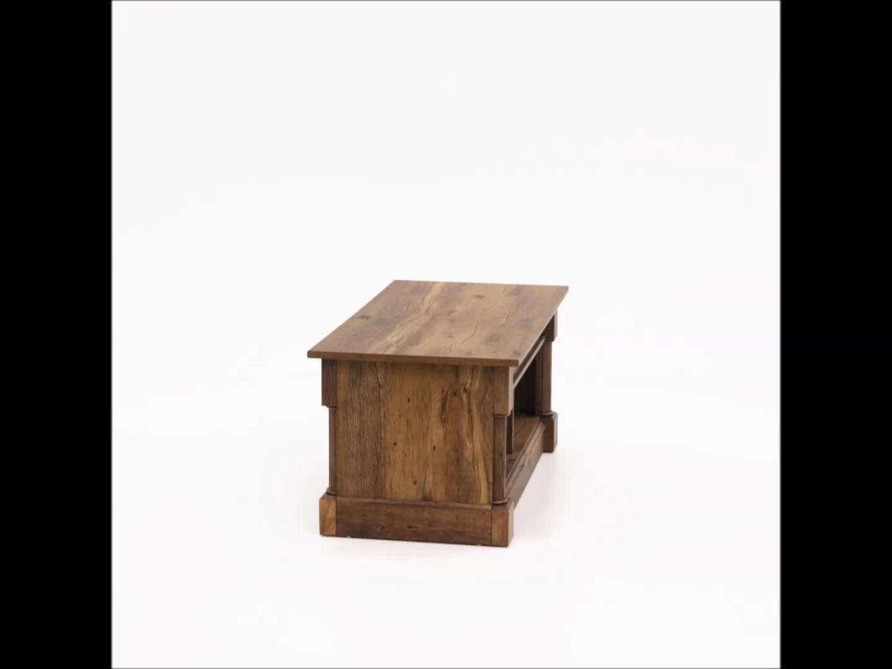 thumbnail video image 2 of Sauder Palladia Lift-top Coffee Table, Vintage Oak Finish, 2 of 18