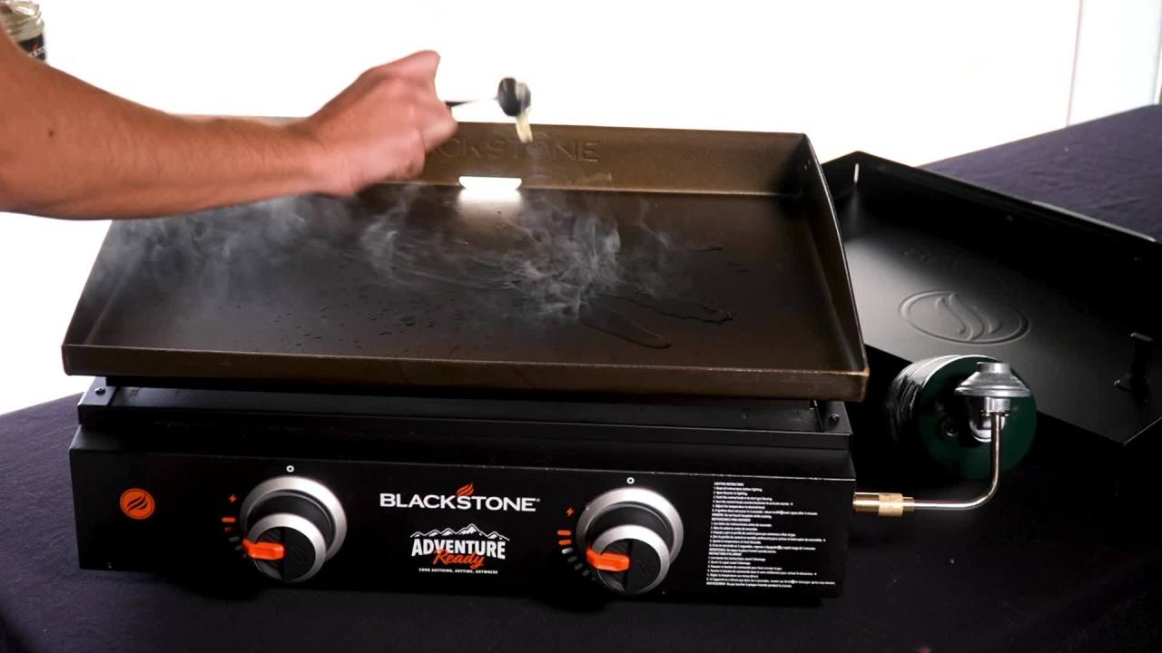 thumbnail video image 3 of Blackstone Griddle Seasoning and Cast Iron Conditioner - 6.5 oz, 3 of 11