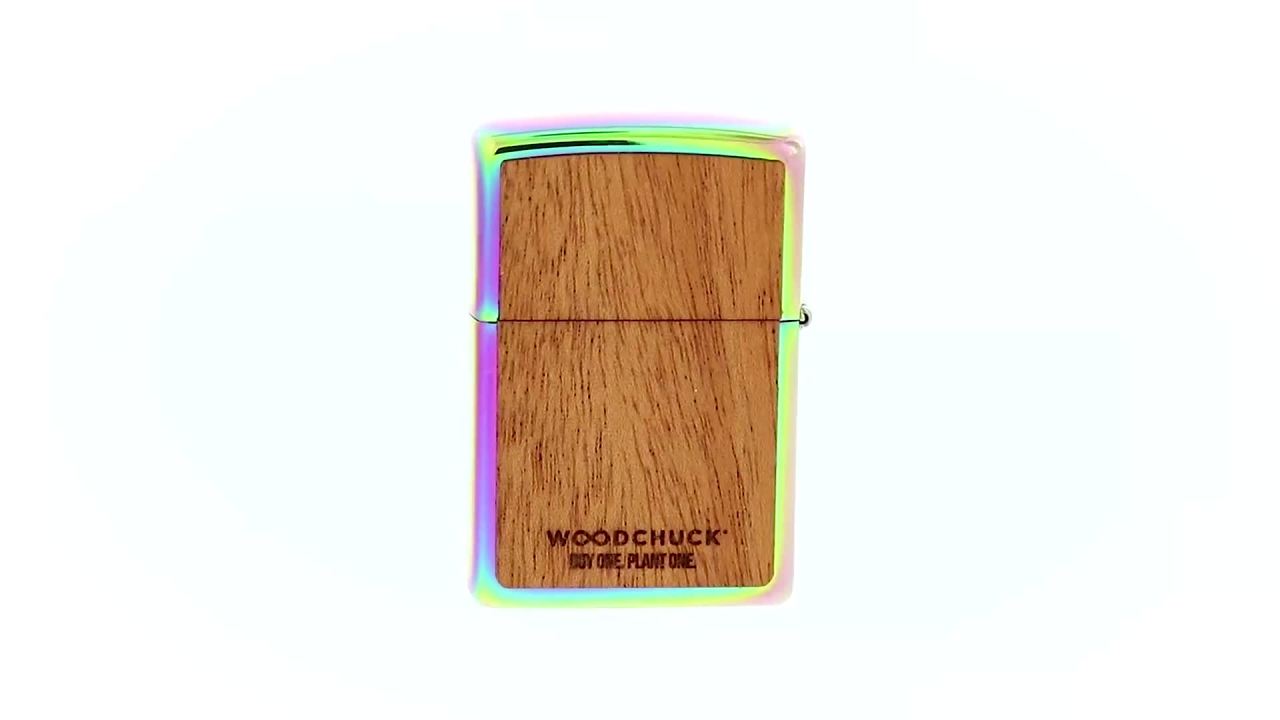 thumbnail video image 2 of Zippo WoodChuck USA Leaves Windproof Pocket Lighter, 2 of 9