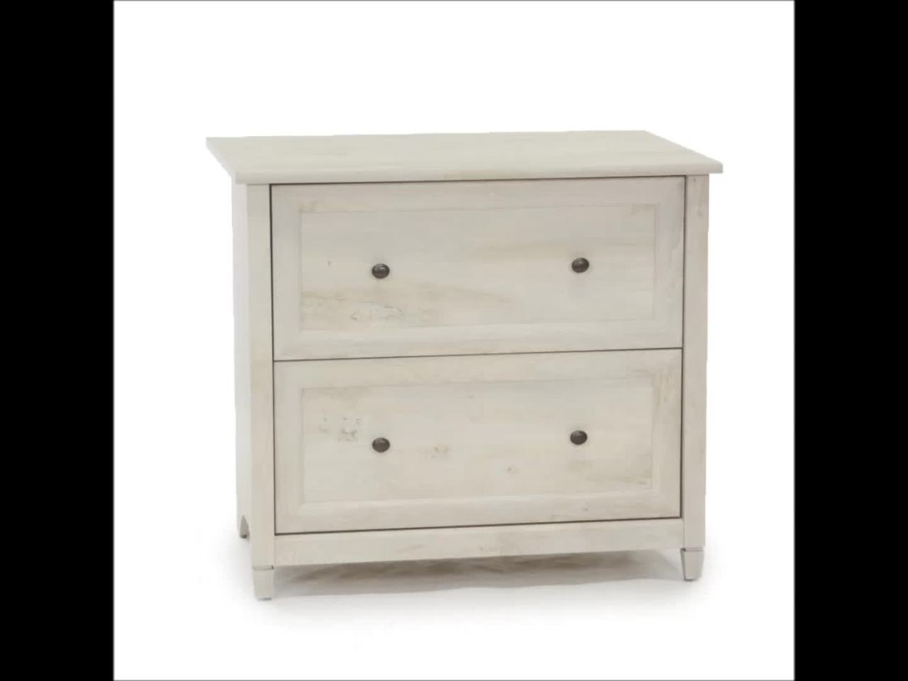 thumbnail video image 2 of Sauder Edge Water 2-Drawer File Cabinet, Chalked Chestnut Finish, 2 of 13
