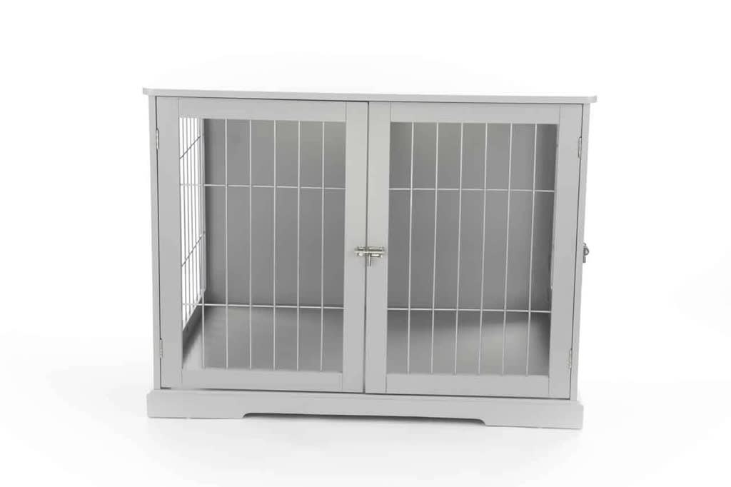 thumbnail video image 2 of TRIXIE 38.7" Dog Crate, Indoor Crate Table for Dogs Up to 65 lb, Large Dog Kennel, Gray, 2 of 9