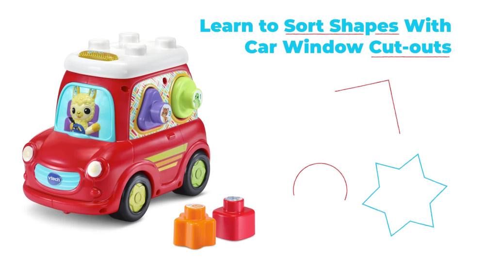 VTech Sort and Go Smart Car With Four Shape Blocks