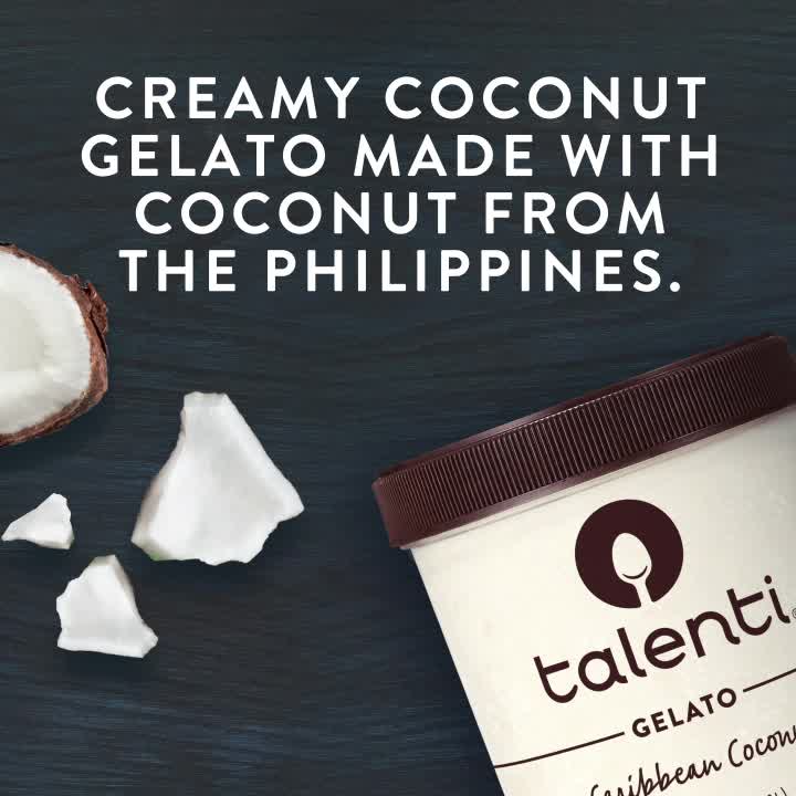thumbnail video image 2 of Talenti Gelato Non-GMO Caribbean Coconut Frozen Dessert Gluten-Free, 16 oz, 2 of 11