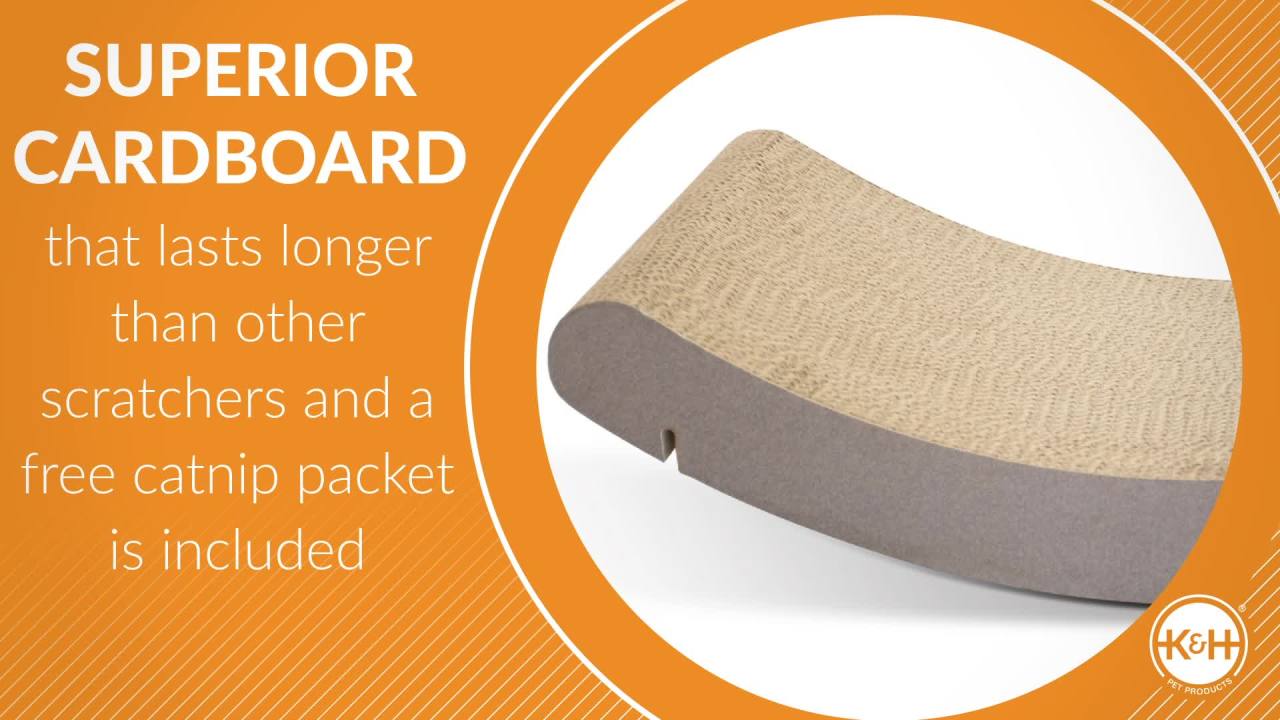 thumbnail video image 2 of K&H Pet Products EZ Mount Window Cat Scratcher Kitty Sill Cradle REFILL ONLY (Frame Not Included) Cardboard 11 X 20 X 2 Inches, 2 of 7