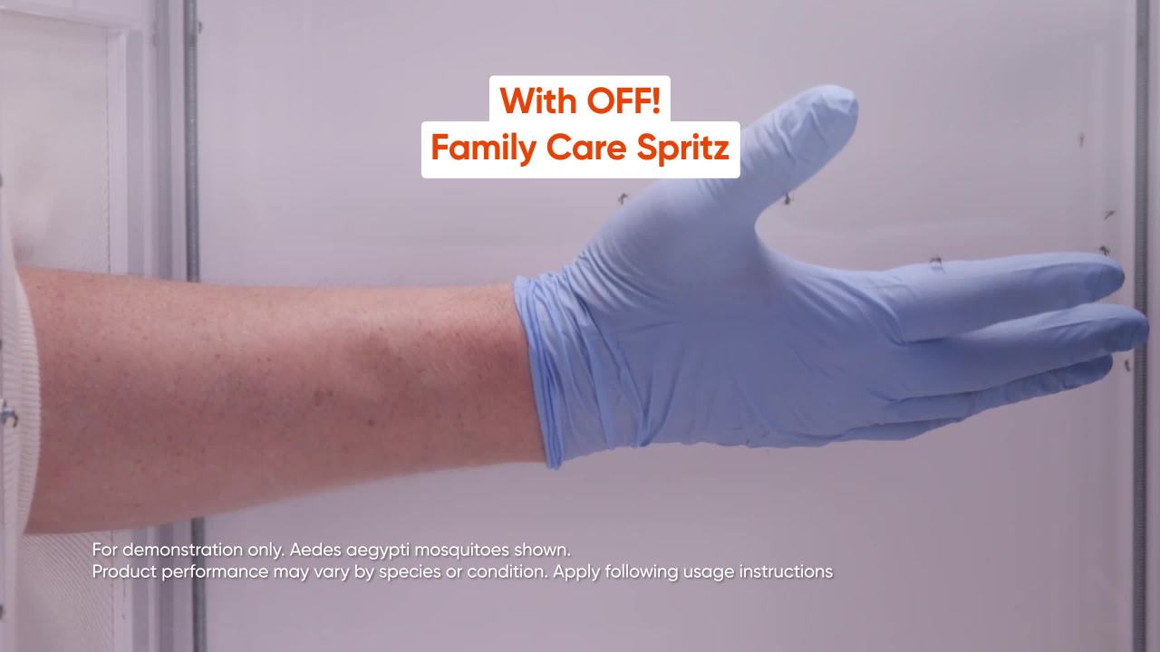 thumbnail video image 2 of OFF! FamilyCare Mosquito Repellent IV, Unscented Pump Bug Spray with Aloe Vera, 9 oz, 2 of 14