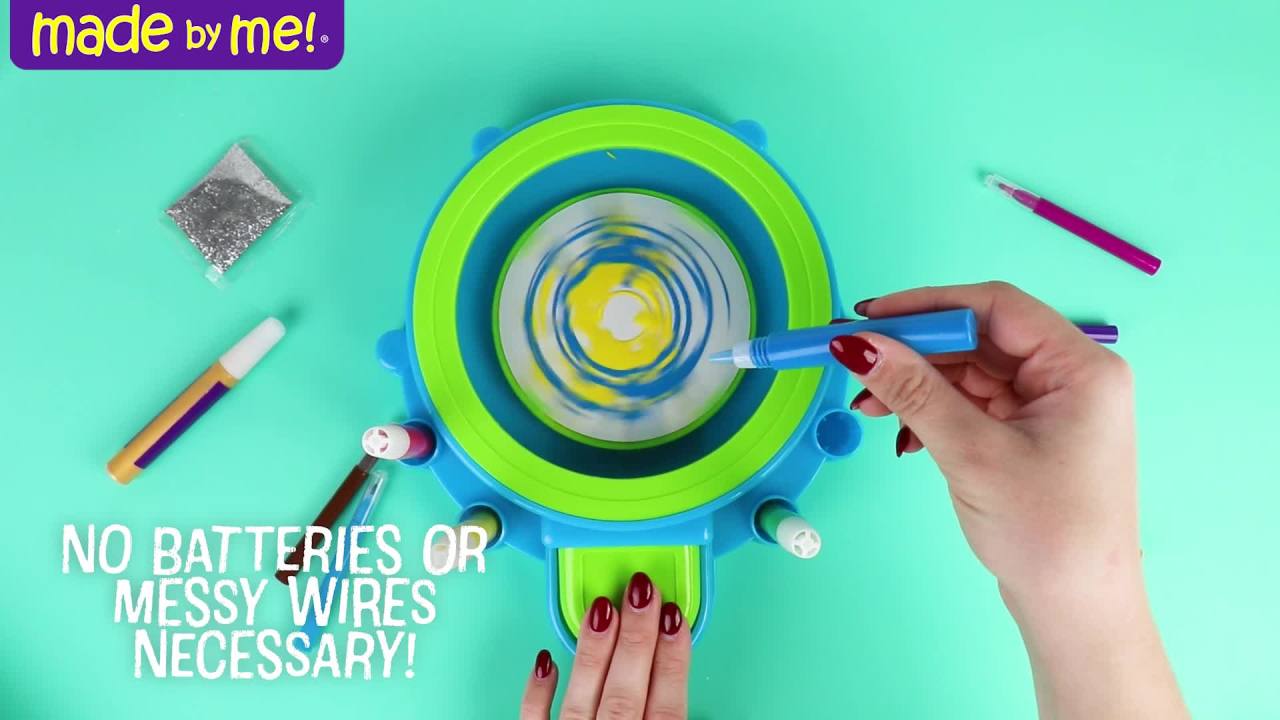 thumbnail video image 2 of Made by Me Create Your Own Spin Art, 2 of 5