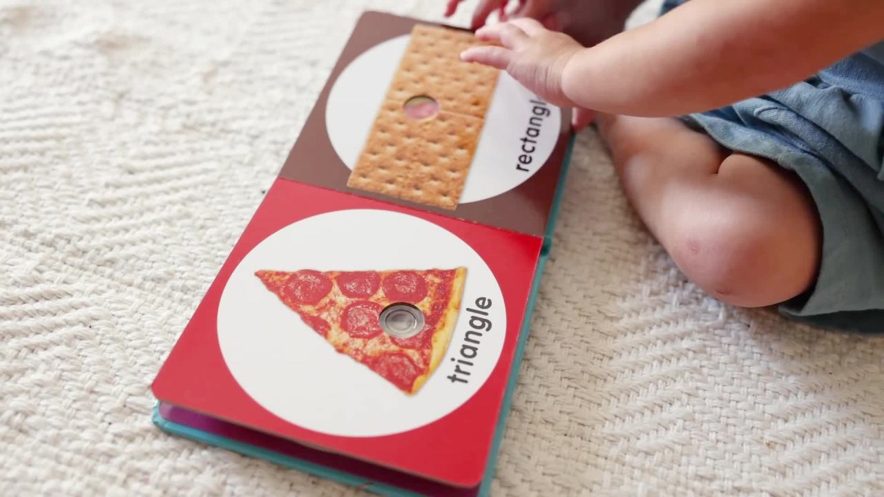 thumbnail video image 2 of Melissa & Doug Children’s Book – Poke-a-Dot: First Shapes (Board Book with Buttons to Pop), 2 of 11