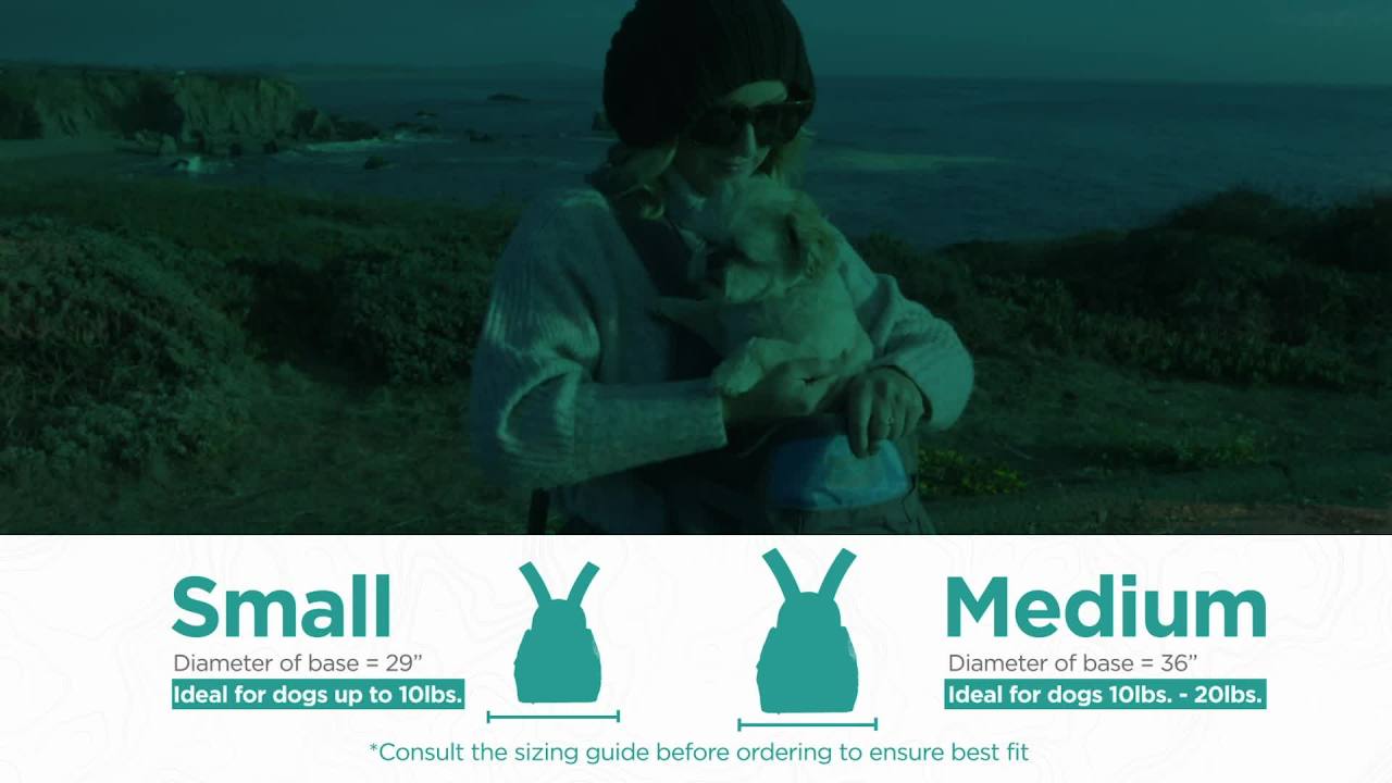 thumbnail video image 2 of Outward Hound PoochPouch Dog Front Carrier, Grey, Medium, 2 of 3