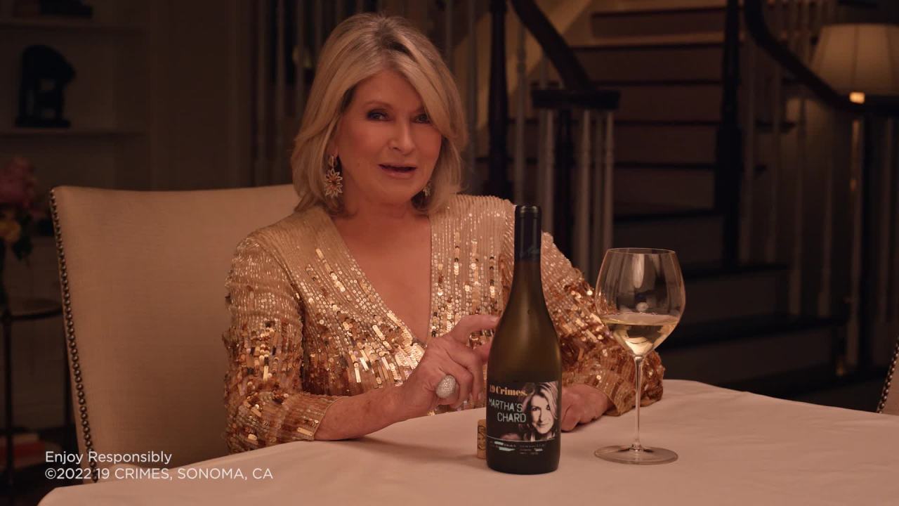 thumbnail video image 2 of 19 Crimes Martha's Chard Chardonnay White Wine, 750ml Glass wine bottle, Australia, 13.8 % ABV, 2 of 9