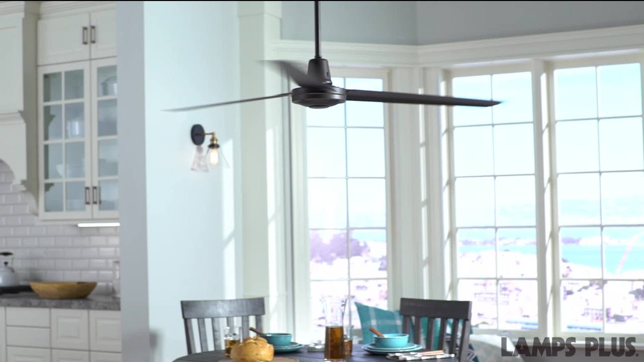 thumbnail video image 2 of 60" Casa Vieja Turbina DC Modern Industrial Indoor Outdoor Ceiling Fan with Remote Control Oil Rubbed Bronze Damp Rated for Patio Exterior House Porch, 2 of 9