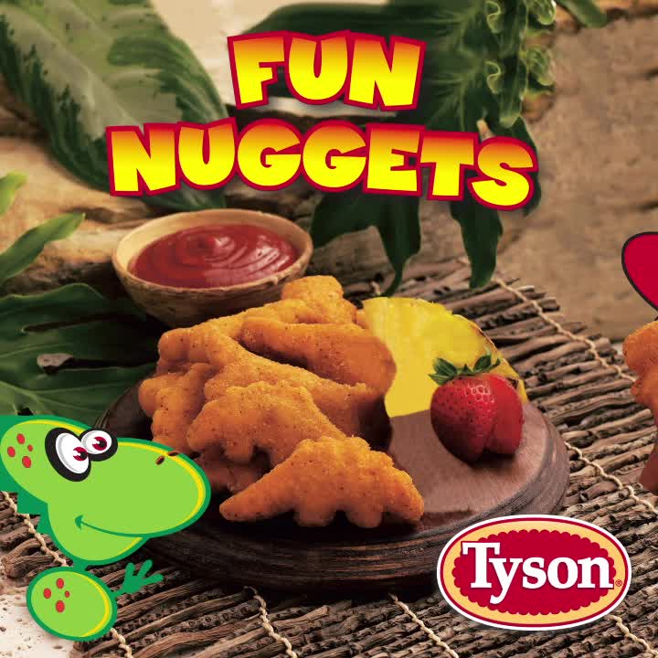 thumbnail video image 2 of Tyson Dino Chicken Nuggets, 29 oz (Frozen, Fully Cooked), 2 of 13