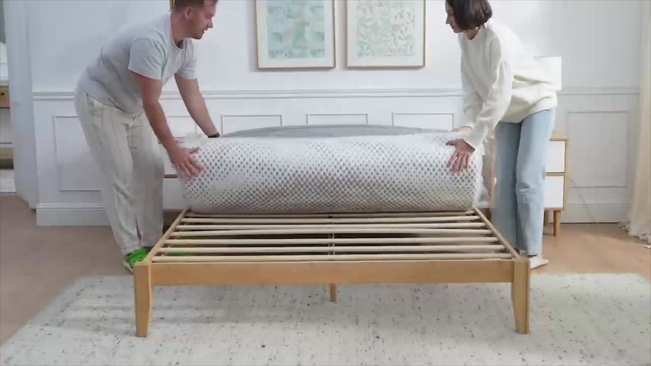 thumbnail video image 2 of Roost Sleep Copper Smart 14-Inch Thermic Gel Memory Foam Mattress, Full, 2 of 10