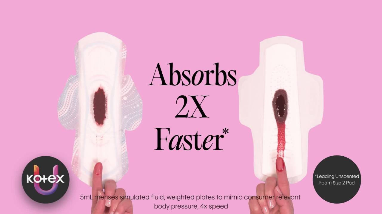 thumbnail video image 2 of Kotex Ultra Thin Pads, Regular Absorbency, 60 Count, 2 of 9